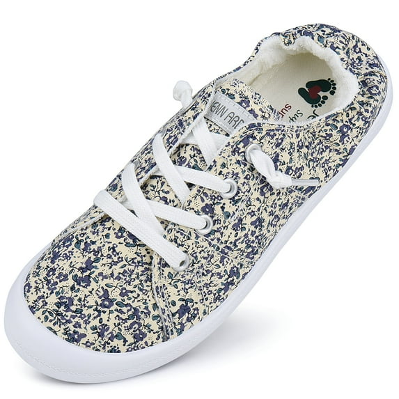 JENN ARDOR Women's Canvas Shoes Low Top Classic Slip-on Lightweight Comfort Fashion Sneakers for Walking
