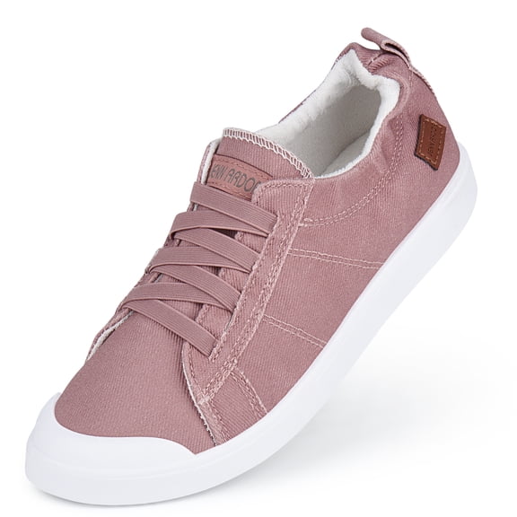 Women's Canvas Sneaker Slip-ons Loafers Shoes for Womens 2022 Fashion Casual Canvas Round Toe Soft Comfortable Walking Flats