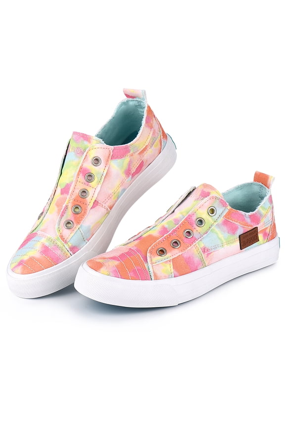 Women's Canvas Sneakers Laceless Flats Low Tops Running shoes Student Casual Shoes