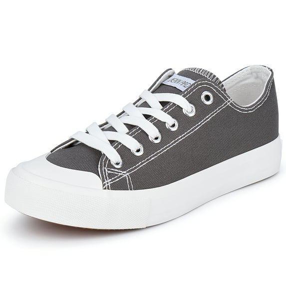 JENN ARDOR Women's Canvas Sneakers Low Top Shoes Clearance Women Shoes Drak Gray Size 6.5