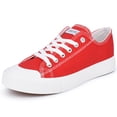 thumbnail image 1 of JENN ARDOR Women's Canvas Sneakers Low Top Shoes Clearance Women Shoes Red Size 9.5, 1 of 9