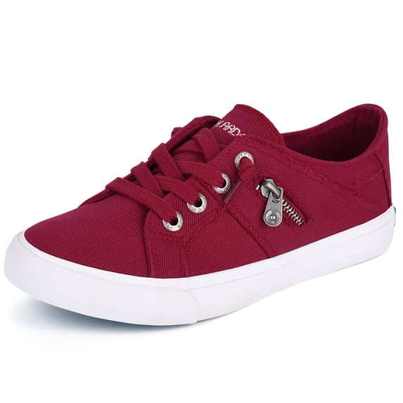 JENN ARDOR Women's Canvas Sneakers Low Top Slip-on Classic Casual Shoes Flats