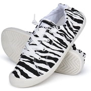 JENN ARDOR Women's Canvas Sneakers Rubber sole Fashion Shoes Canvas Upper Low Top Lace up Casual Walking Running Shoes (ZB-6)