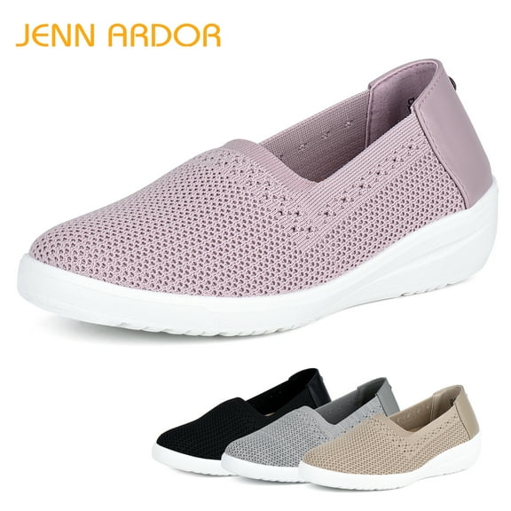 JENN ARDOR Women's Casual Walking Shoes Breathable Mesh Work Slip-on Sneakers Running Shoes Breathable Air Cushion Sneakers