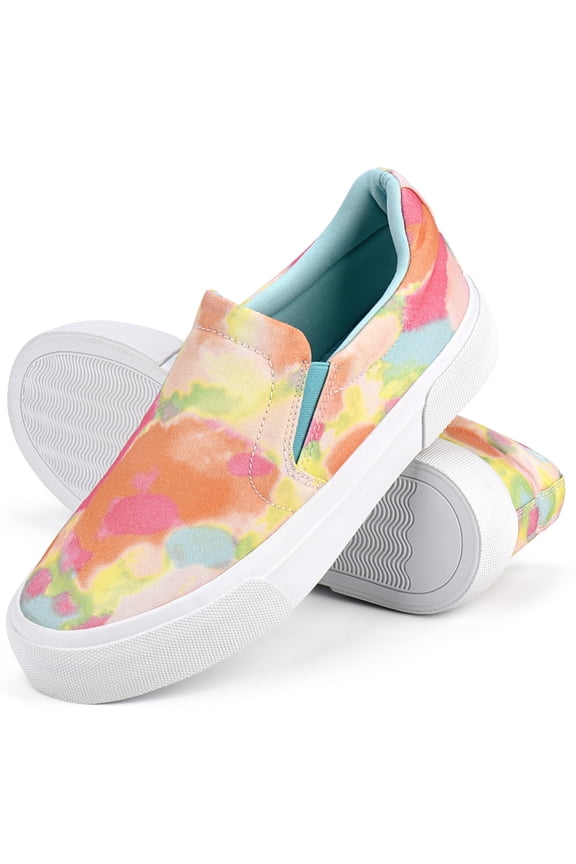 Women's Fashion Sneakers Classic Slip on Flat Shoes Comfortable Casual Walking Shoes Non-slip