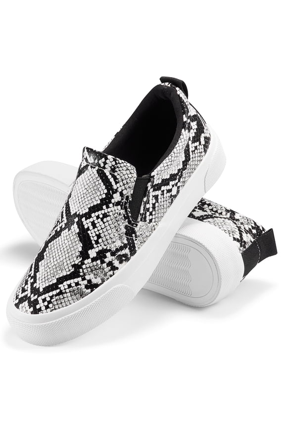 Women's Fashion Sneakers Classic Slip on Flat Shoes Comfortable Casual Walking Shoes Non-slip