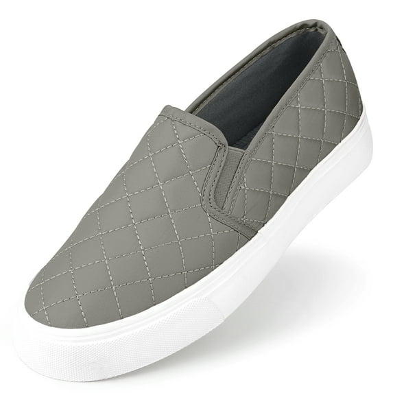 JENN ARDOR Women’s Fashion Sneakers Classic Slip on Flats Comfortable Walking Sports Casual Shoes Quilted Casual Shoes