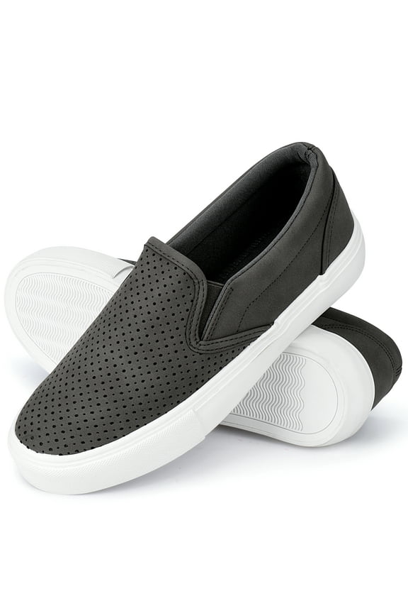 Women’s Fashion Sneakers Perforated Slip on Flats Comfortable Walking Casual Shoes
