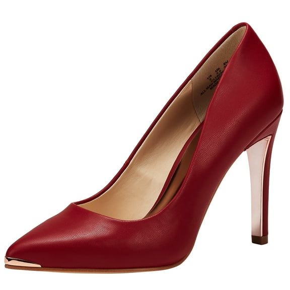 JENN ARDOR Women's High Heels 4 inches Red High Heels Bowknot Wedding High Heel Pointed Toe Pumps