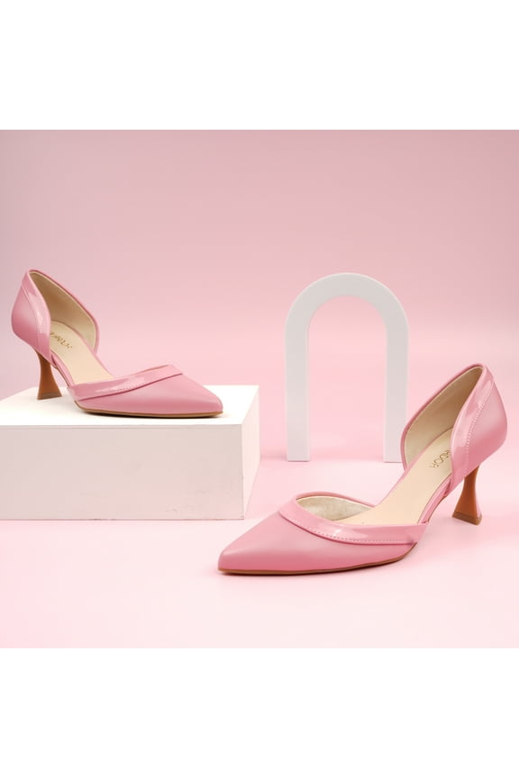 Women's Kitten Low Heels Pointed Closed Toe Dress Shoes for Women