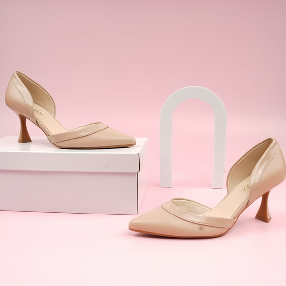 JENN ARDOR Women's Kitten Low Heels Pointed Closed Toe Dress Shoes for Women