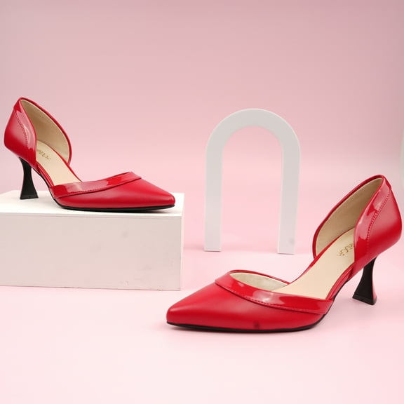 JENN ARDOR Women's Kitten Low Heels Pointed Closed Toe Dress Shoes for Women