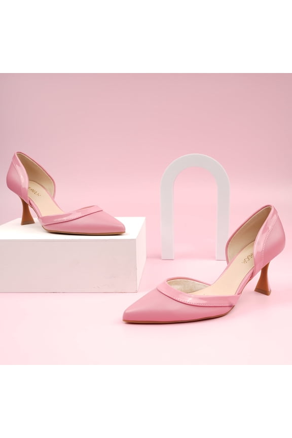 Women's Kitten Low Heels Pointed Closed Toe Dress Shoes for Women