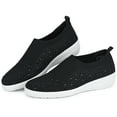 thumbnail image 1 of Women's Lightweight Slip-on Shoes Breathable Casual Walking Orthopedic Walking Shoes Platform Casual Shoes with Glitter Rhinestone,Black, 1 of 8