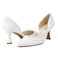 thumbnail image 1 of JENN ARDOR Women's Low Kitten Heels Pointed Closed Toe Wedding Party D'Orsay Work Pumps, 1 of 4