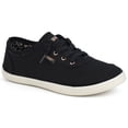 thumbnail image 1 of JENN ARDOR Women's Low Top Canvas Cute Sneakers Slip-On Fashion Flat shoes,Black,6, 1 of 6