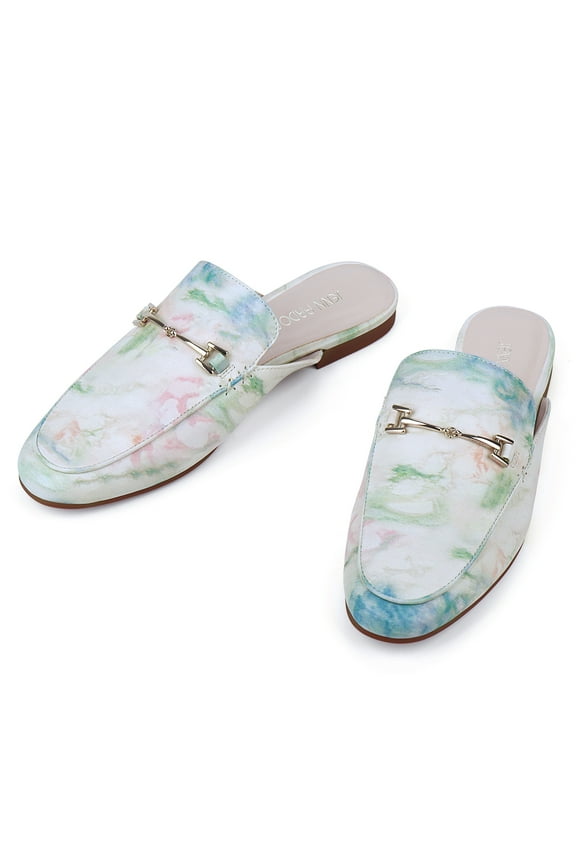 Women’s Mule Flats Shoes Pointed Toe Backless Slipper Slip on Loafer Shoes