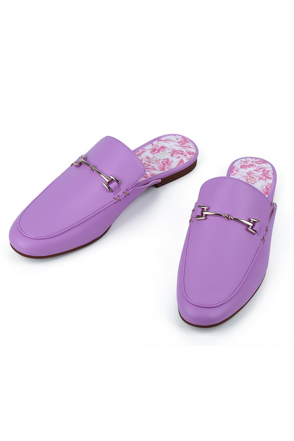 Women’s Mule Flats Shoes Pointed Toe Backless Slipper Slip on Loafer Shoes