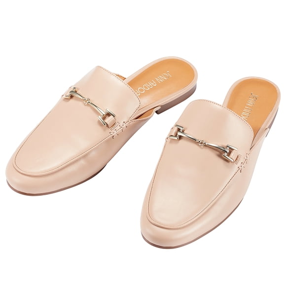 JENN ARDOR Women’s Mule Flats Shoes Pointed Toe Backless Slipper Slip on Loafer Shoes