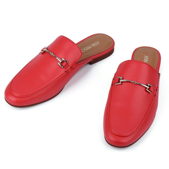 JENN ARDOR Women’s Mule Flats Shoes Pointed Toe Backless Slipper Slip on Loafer Shoes