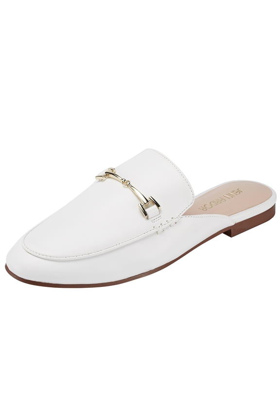 Women’s Mule Flats Shoes Pointed Toe Backless Slipper Slip on Loafer Shoes