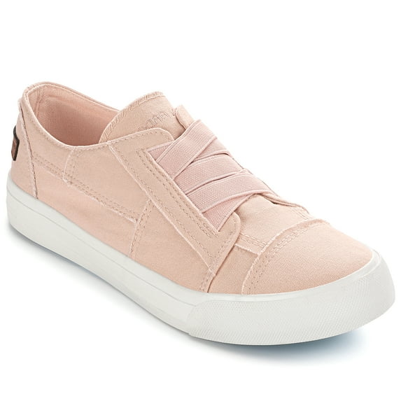 JENN ARDOR Women's No Laces Slip On Sneakers Elastic Low Top Canvas Shoes Trendy Flats