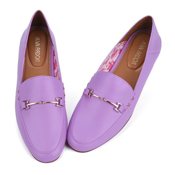 Women's Penny Loafers Comfort Slip On Driving Flat Shoes Classic Stylish and Modern Walking Business Office Shoes Two Ways to Wear,Size 6-11,Purple