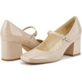 thumbnail image 1 of JENN ARDOR Women's Pumps Low Heel Dress Shoes for Women Closed Toe Chunky Mary Jane Work Pumps Shoes Oxfords, 1 of 5