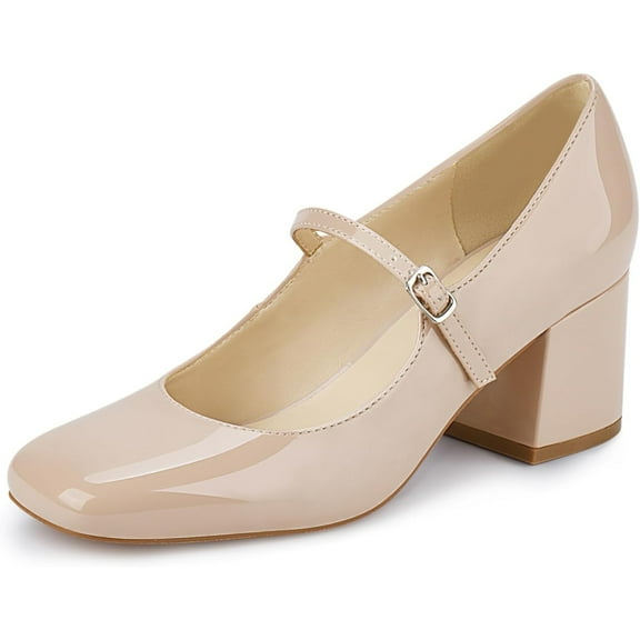 JENN ARDOR Women's Pumps Low Heel Dress Shoes for Women Closed Toe Chunky Mary Jane Work Pumps Shoes Oxfords