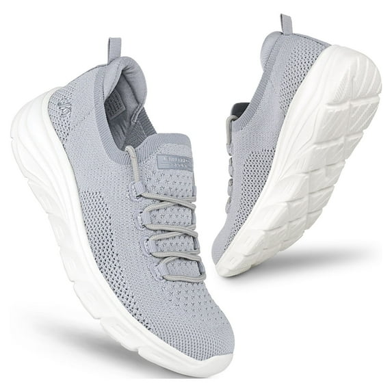 JENN ARDOR Women's Running Shoes Sports Breathable Sneakers Athletic Sneakers Gray Size 8.5