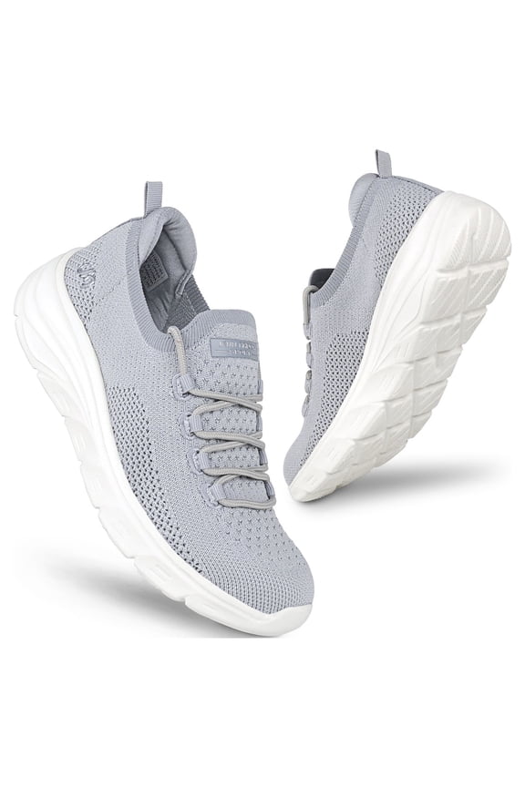 Women's Running Shoes Sports Breathable Sneakers Athletic Sneakers Gray Size 9
