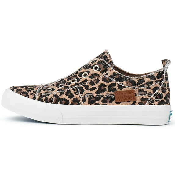 JENN ARDOR Women's Slip On Laceless Canvas Sneaker