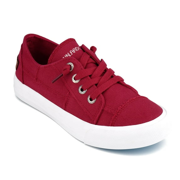 JENN ARDOR Fashion Slip On Sneakers for Women Classic Low Top Canvas Shoes No-tie Adjustable Lace Up Flats Women Summer Shoes Breathable Comfortable Casual Sneakers for Women Walking