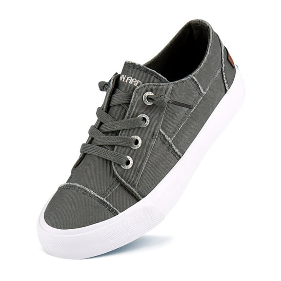 JENN ARDOR Women’s Slip on Shoes Canvas Comfortable Sneakers with Splicing Style Walking Flat Low Top Lady Shoes Loafers for Walking, Running, Climbing