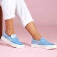 thumbnail image 1 of JENN ARDOR Women's Slip on Shoes Non Slip Fashion Canvas Sneakers Low Top Casual Shoes Platform Comfortable Walking Flats, 1 of 1
