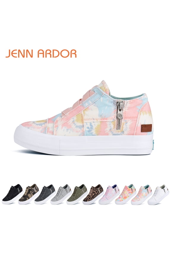 Women's Wedge Sneaker Platform Sneakers for Women Hidden Wedge Zipper Platform Shoes