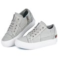 thumbnail image 1 of JENN ARDOR Womens Canvas Shoes Lace up Sneakers Fashion Casual Walking Shoe Zipper Decor, 1 of 9