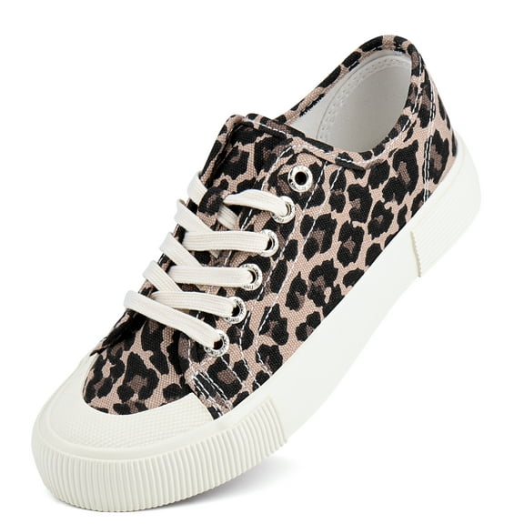 JENN ARDOR Womens Canvas Shoes Low Tops Lace up Fashion Sneakers