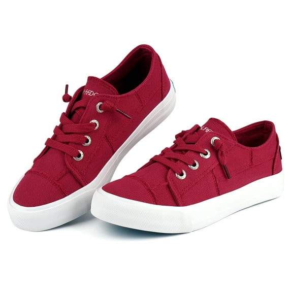 JENN ARDOR Womens Canvas Shoes Play Sneakers Slip on Fashion Shoes Low Tops Casual Tennis Shoes