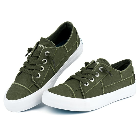 JENN ARDOR Womens Canvas Shoes Play Sneakers Slip on Fashion Shoes Low Tops Casual Tennis Shoes