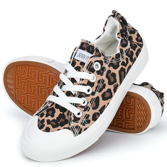 JENN ARDOR Womens Canvas Shoes Sneakers Low Top Tennis Shoes Elastic Collar Slip-on Back Shoes Casual Walking Shoes