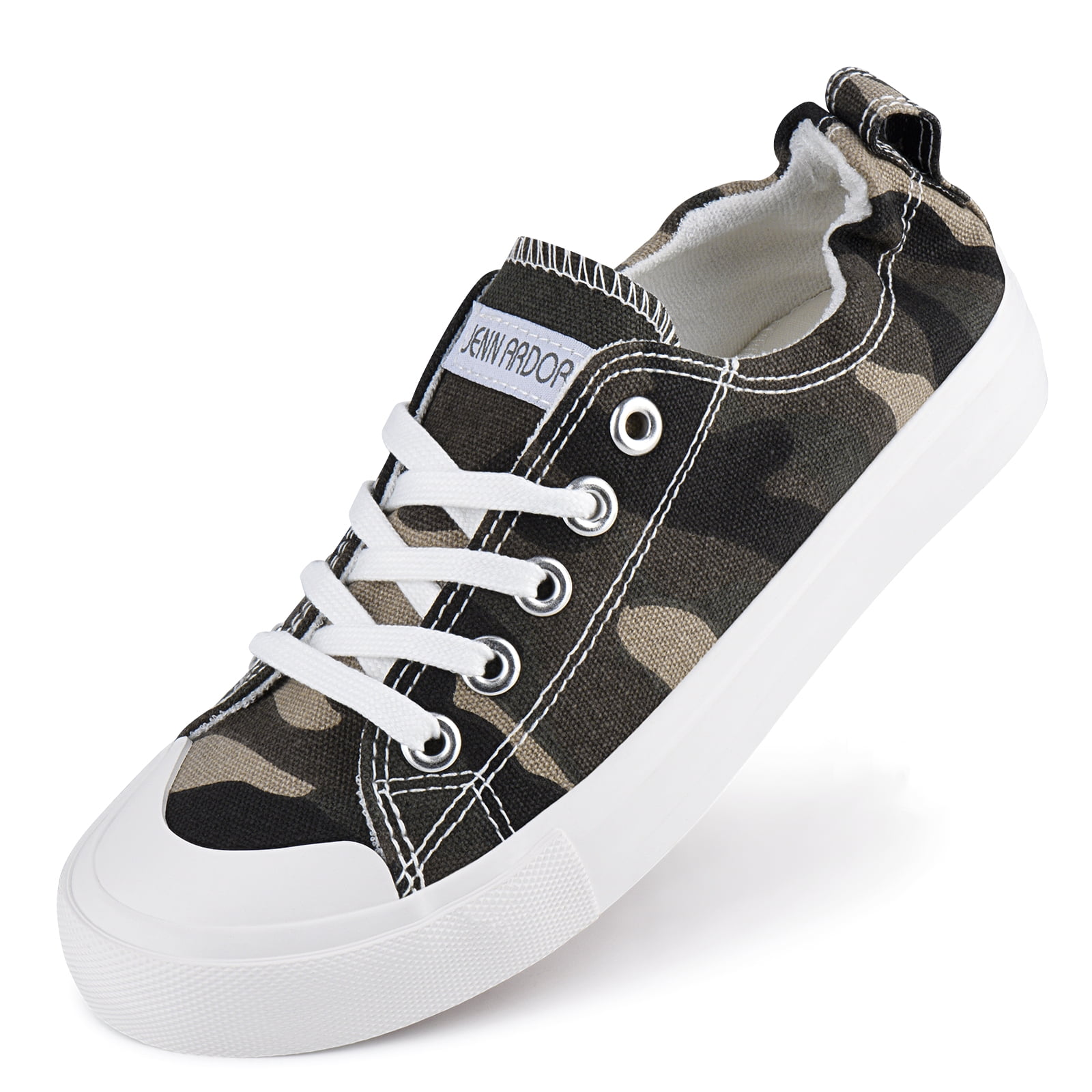 Womens Canvas Shoes Sneakers Low Top Tennis Shoes Elastic Collar Slip-on Back Shoes Casual Walking Shoes