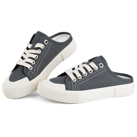 JENN ARDOR Womens Canvas Shoes Slip on Backless Sneakers Casual Slippers Sandals