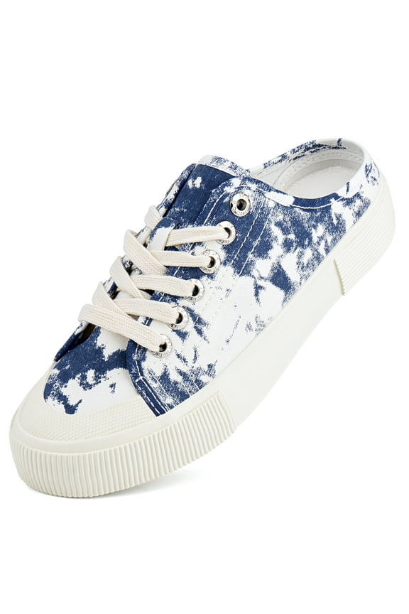 Womens Canvas Sneakers Shoes Slip on Mules Slippers Low Top Backless Casual Sneakers for Walking Backless Sneakers