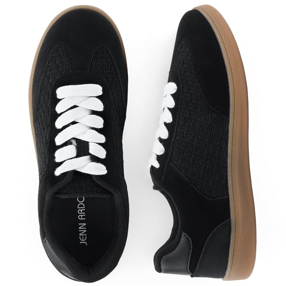JENN ARDOR Womens Fashion Sneakers Casual Tennis Dress Shoes for Womens Lace-up Round Toe Comfortable Walking Flats Low Top Trendy