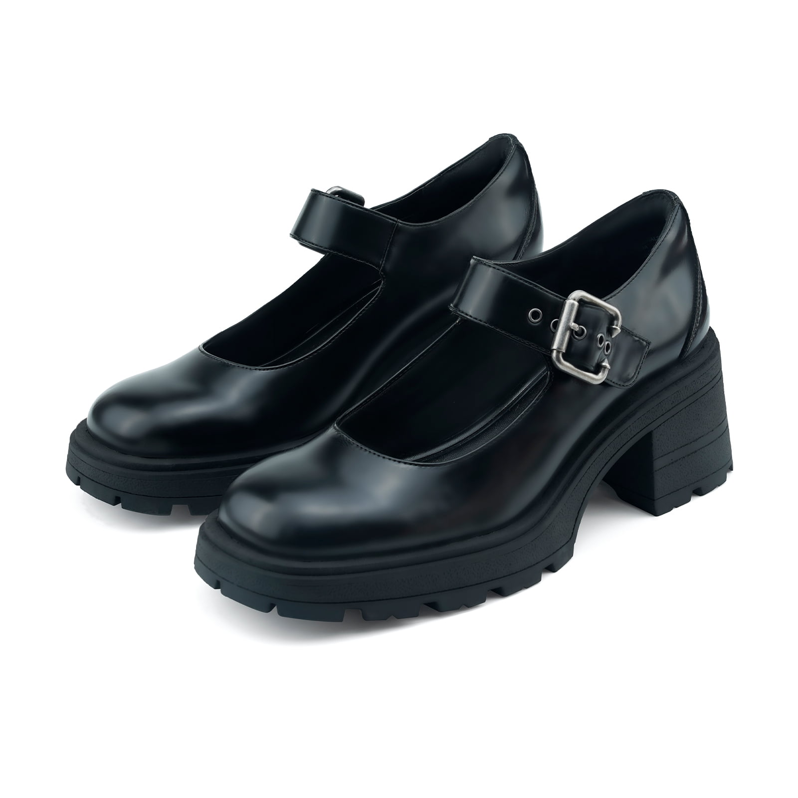 JENN ARDOR Womens Mary Janes Shoes Round Toe Platform Ankle Strap ...