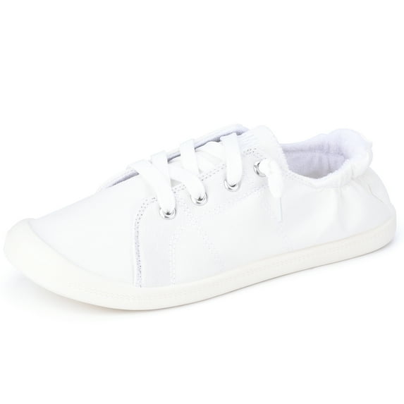 JENN ARDOR Womens Slip-On Canvas Sneakers Low Top Walking Shoes Casual Comfort Shoes