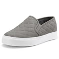 thumbnail image 1 of Womens Slip on Sneakers Comfortable Walking Shoes Memory Foam Loafers in Grey, 1 of 8