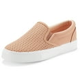 thumbnail image 1 of Womens Slip on Sneakers Comfortable Walking Shoes Perforated Fashion Sneaker in Pink, 1 of 7