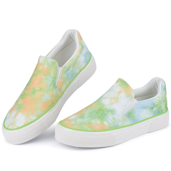 Womens Slip on Sneakers Comfortable Walking Shoes in Green